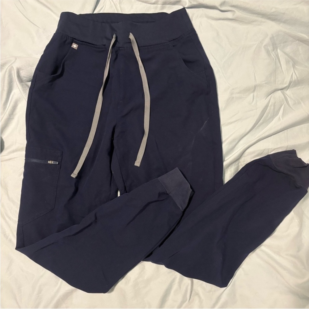 FIGS Navy Jogger Scrub Pants Small Tall | Technical Collection | Pocket Flaw